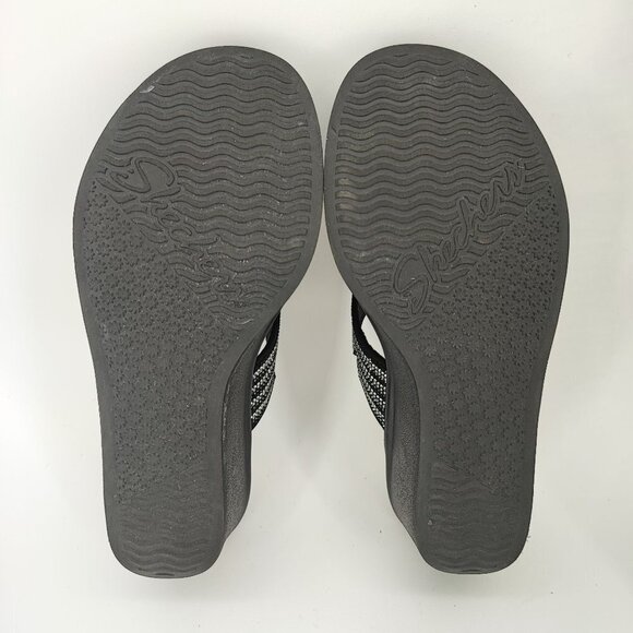 Skechers Women's  Luxe Foam Rumble Black Synthetic Sandals Size 8 - Picture 8 of 8
